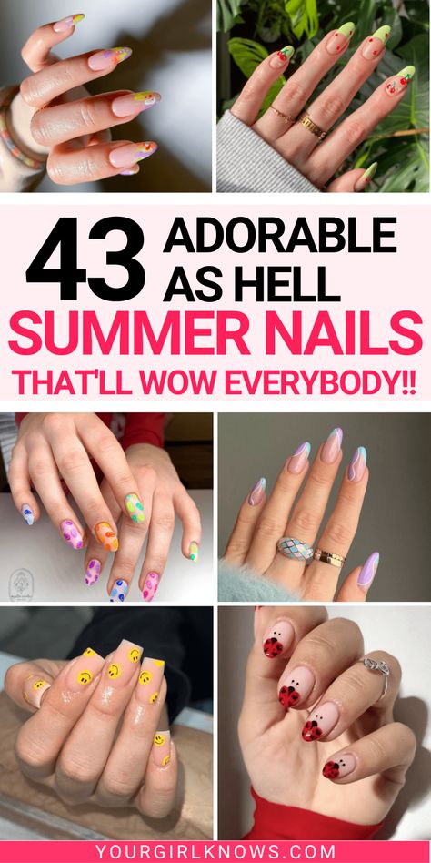 Ahhh, summer - the season of sunshine and sand between our toes, endless days spent outdoors exploring with friends and family. But what’s a perfect summer day without adding a touch of creativity? In this blog post, I'll take you through 43 amazingly cute summer nail ideas that are totally on-trend and will have everyone around you oohing & ahhing. Summer Nails Almond, Cute Summer Nail Designs, Fun Summer Nails, Nail Color Combos, Summer Nails Beach, Summer Nail Ideas, Summer Gel Nails, Squoval Nails, Bright Summer Nails