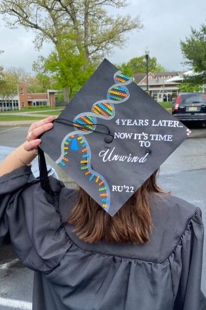 Bachelors In Biology Cap, Science Graduation Cap Designs, Graduation Cap Designs College Biology, Cap Decoration Graduation Biology, Grad Cap Ideas Biology, Graduation Cap Designs Exercise Science, Biology Graduation Party Ideas, Chemistry Graduation Cap Ideas, Biology Degree Graduation Caps