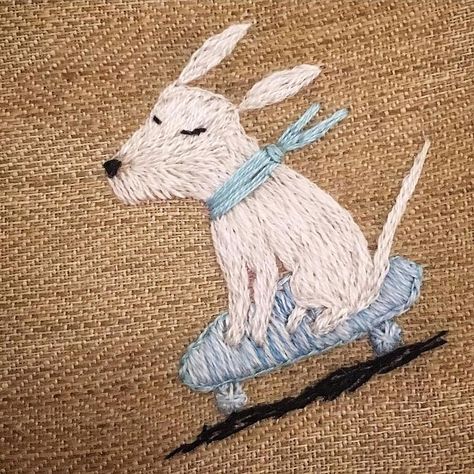 Embroidery Dog Patterns, Embroidery Animals Easy, Puppy Embroidery, Embroidery Animals, Embroidery Dog, Animals Embroidery, Dog Embroidery Designs, Dog Embroidery, Embroidery Stitches Tutorial