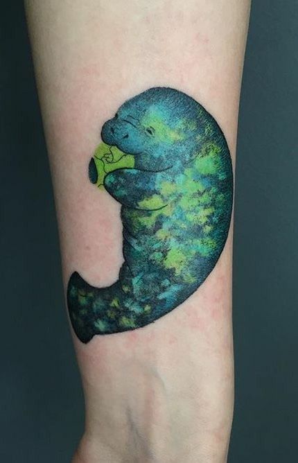 Sea Cow Tattoo, Manatee Tattoo, Fat Mermaid, Cow Tattoo, Ocean Tattoos, Bff Tattoos, Mermaid Tattoo, Disney Tattoos, Arte Animal