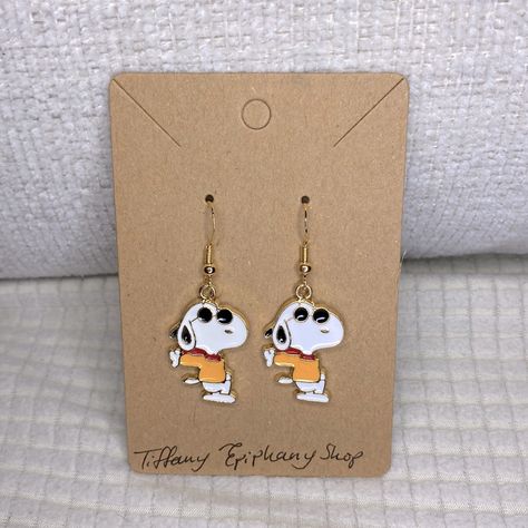 Snoopy “Joe Cool” Earring Made With Gold Plated Sterling Silver Ear Wires For Sensitive Ears Nwt Can Also Be Made As Clip Ons Upon Request! Snoopy Earrings, Snoopy Joe Cool, Snoopy Stuff, Joe Cool, Epiphany, Sensitive Ears, Gold Plated Sterling Silver, Ear Wires, Snoopy