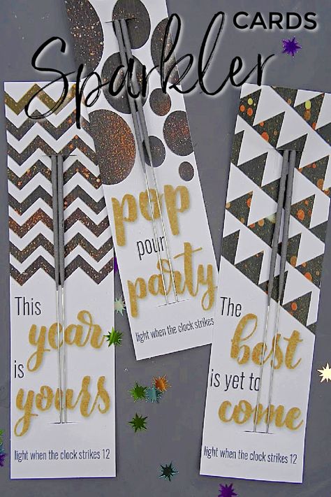 Celebrate the new year in style this year and add a unique touch to your party favors with our sparkler cards. These cards are easy to make and come with our free printable! Include sparklers in each and let your guests light them up and celebrate the new year! Follow us for more New Year's Eve inspiration and make your gathering one to remember! Inviting Card, Confetti Backdrop, Sparkler Tags, Eve Parties, New Years Eve Party, Diy Style, Cardstock Paper, New Year's, New Years Eve