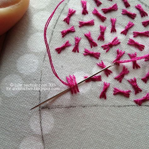 Sheaf - 3 | by juliezryan Háčkovaná Čipka, Pola Bordir, Stitches Embroidery, Embroidery Stitches Tutorial, Pola Sulam, 자수 디자인, Silk Ribbon Embroidery, Hand Embroidery Stitches, Embroidery Inspiration