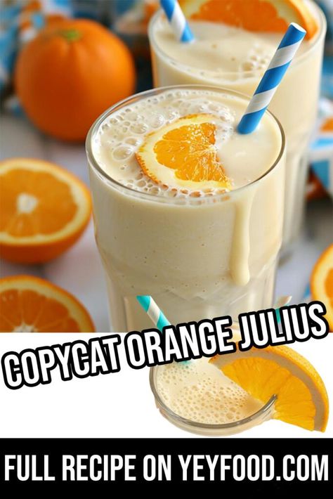 Copycat Orange Julius, Orange Julius Copycat Recipe, Ham Balls, Cinnamon Bread Easy, Orange Julius Recipe, Hacks For Home, Lemon Mousse, Orange Julius, Orange Juice Concentrate