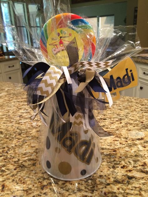 Personalized megaphone Cheer Megaphone Gift Ideas, Cheer Megaphone Ideas, Homecoming Cheer Gifts, How To Make A Cheer Megaphone, Cheer Megaphone Centerpieces, Megaphone Decorating Ideas, How To Decorate A Megaphone For Cheer, Personalized Cheer Megaphone, Cheerleader Birthday Party