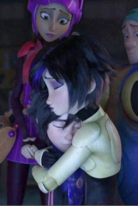 Gogo hugging Little Hiro Hiro And Gogo, Gogo Tomago, Hiro Hamada, Spectacular Spider Man, Big Hero 6, Sony Pictures, Big Hero, The Last Airbender, Dreamworks