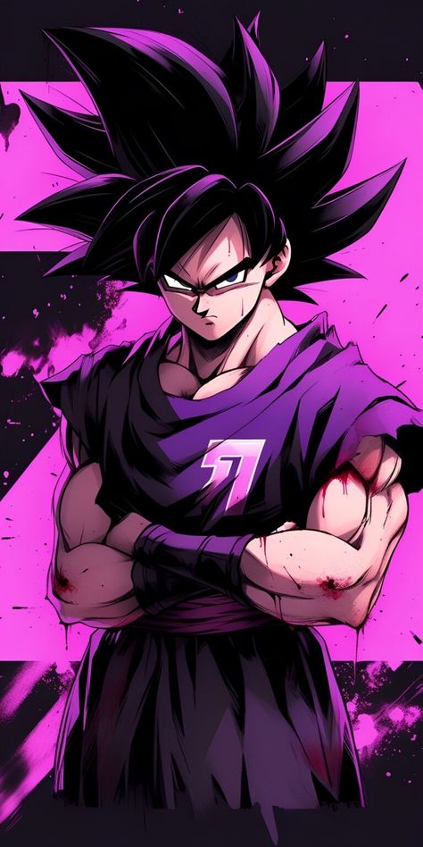 Goku Purple, Dark Goku, Goku Black Icon, Pokemon Anime Characters, Ichigo Bankai, Tshirt Artwork, Goku Y Vegeta, Dragon Ball Wallpaper Iphone, Goku Wallpaper