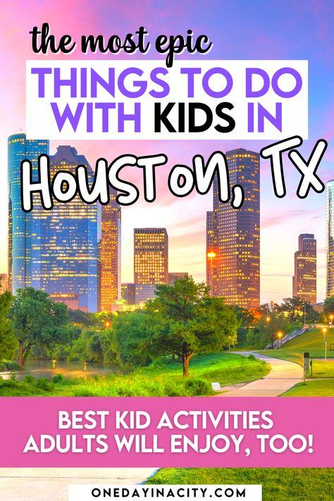 how to spend 1 day in Houston, Texas that is kid-friendly Houston Texas Things To Do In With Kids, Things To Do Houston Texas, Fun Things To Do In Houston Texas, Houston Texas Things To Do In, Houston Activities, Travel Kids Activities, Houston Trip, Houston Vacation, Houston Travel