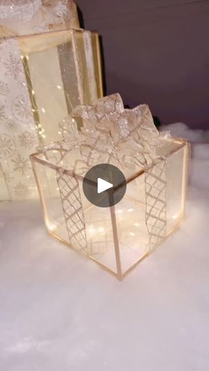 Larissa Lambert, Gift Boxes Diy, Boxes Diy, Diy Light, Dollar Tree Finds, 1k Views, Dollar Tree Diy, Christmas Crafts Diy, Diy Lighting