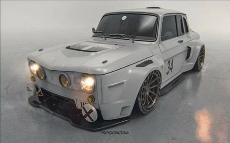 Renault 8 Gordini : un spectaculaire et puissant restomod Motor Mobil, Renault Sport, Renault Alpine, Car Drawing, Car Drawings, Street Rods, Go Kart, Car Collection, Body Kit