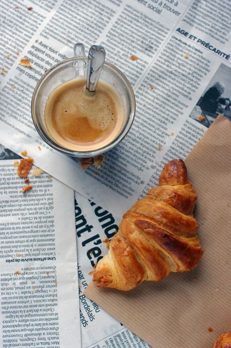 fresh + crisp Breakfast Photography, Croissant Recipe, Room Stuff, Coffee Breakfast, Coffee Photography, A Cup Of Coffee, But First Coffee, Eat Local, Shop Ideas