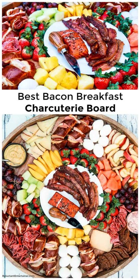 EPIC Best Bacon Breakfast Charcuterie Board #epiccharcuterie #brunchcharcuterie #baconcharcuterie Breakfast Charcuterie Board, Breakfast Charcuterie, Breakfast Platter, Best Bacon, Bacon Breakfast, Charcuterie Platter, Charcuterie Inspiration, Holiday Brunch, Charcuterie And Cheese Board