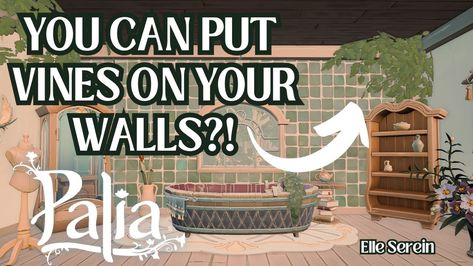 You can place vines on your walls! #palia #paliadesign #paliacommunity #paliatipsandtricks #paliagame #playpalia Palia Game House Ideas, Palia House Ideas, Palia Decorating, Fandom Games, Straight Outta, House Layouts, Decorating Tips, Pretty Cool, Games To Play