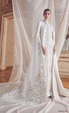 Ashi Studio, Baju Kahwin, Muslimah Wedding Dress, High Neck Wedding Dress, Modern Princess, Couture Mode, فستان سهرة, Modest Wedding Dresses, A-line Wedding Dress