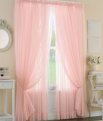 Curtain Styling, Rideaux Shabby Chic, Pink Filter, Pink Cottage, Pink Curtains, Voile Curtains, Country Curtains, Heart Pillow, Shabby Chic Kitchen