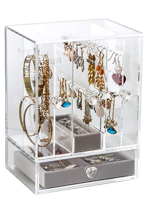 Acrylic Jewelry Organizer, Diamond Display, Areca Nut, Jewelry Tray Organizer, Makeup Organizers, Acrylic Jewelry, Makeup Rooms, Store Design Interior, Jewelry Organizer Box