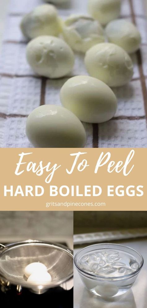 I've tried all the tricks for peeling hard boiled eggs so you don't have to and I've found the best way to perfectly peel them. Peeling eggs can be a very frustrating process but by following my favorite tips you will be peeling eggs like a pro in no time! Peeling Boiled Eggs, Easy Peel Eggs, Perfect Boiled Egg, Peeling Hard Boiled Eggs, How To Make Eggs, Steamed Eggs, Perfect Eggs, Easy Holiday Recipes, Cooking For A Crowd