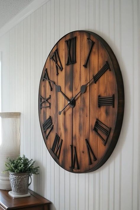 "Create a statement piece with a DIY Oversized Wall Clock! 🕰️🛠️ Perfect for adding function and style to your space. #OversizedClockDIY #HomeDecorInspo #DIYWallArt" Large Wall Clock Decor Ideas, Wall Clock Decor Ideas, Large Wall Clock Decor, Clock Decor Ideas, Wall Clock Decor, Oversized Wall Clock, Diy Clock, Clock Decor, Large Wall Clock