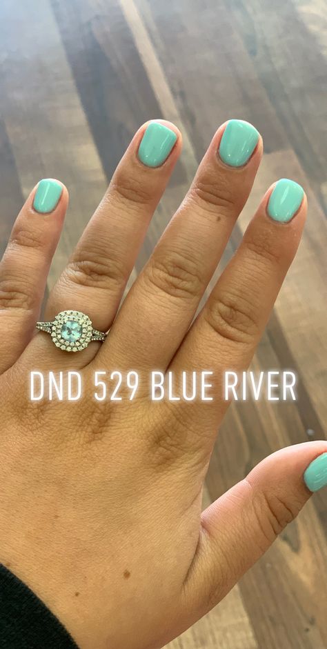 Summer nails. Light blue. Blue Beach Nails Summer Colors, Trendy Nail Colors Spring 2024, Ocean Color Nails, Summer Dnd Gel Nails Colors, Spring Sns Nails 2024, Summer Nails Dnd, Dip Powder Summer Nails, Summer Nails Light Blue, Dnd Summer Colors