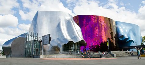 I was embarrassed to live in the same city as this wretched thing. Museum Of Pop Culture, Weisman Art Museum, Woolworth Building, Walt Disney Concert Hall, Washington Travel, Las Vegas City, Frank Gehry, Guggenheim Museum, Amazing Buildings