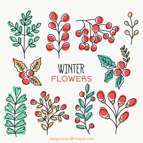 Christmas Fonts Free, Plant Doodle, Christmas Leaves, Winter Leaves, Merry Christmas Background, Christmas Portraits, Christmas Plants, Christmas Border, Christmas Doodles