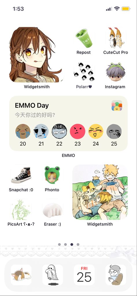 Emmo App Widgets, Emmo App, Middle Widget, Phone Screen Wipes, Lockscreen Ios, Home Lock Screen, Ios Layout, Ios Update, Ios App Iphone