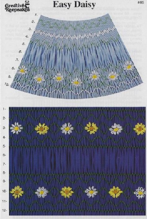 Smocking Baby, Smocking Pattern, Smocking Tutorial, Smocking Plates, Smocking Patterns, Childrens Sewing Patterns, Farmhouse Fabric, Sewing Basket, Daisy Design