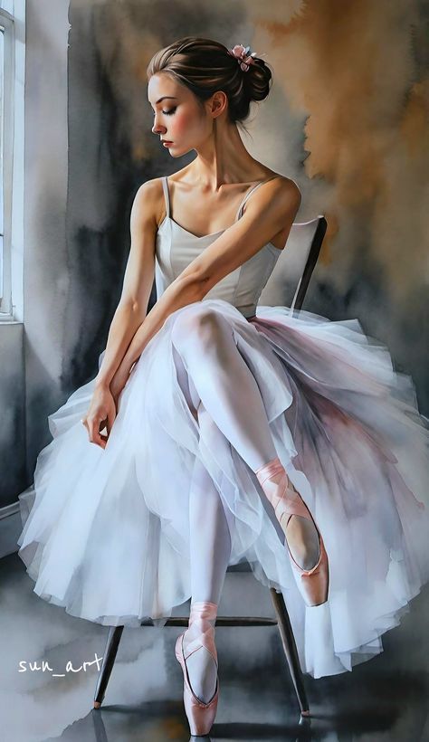 Ballerina Art Paintings, Green Prom Dress Long, How To Wear White Jeans, Ballet Painting, Angel Photography, Ballerina Wall Art, Ballet Posters, Dancer Photography, Good In The World