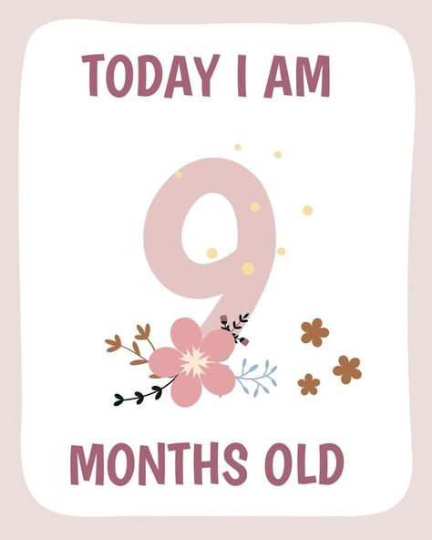 Baby Birthday Message, Baby Birthday Quotes, Birthday Msgs, 9 Month Old Baby, 1 Year Birthday, Newborn Announcement, Pregnancy Announcement To Husband, Baby Milestone Cards, Pregnancy Months