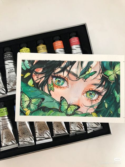 Shakchunni Art, Ohuhu Markers Art Ideas, Manga Watercolor, Beautiful Art Paintings, Anime Canvas Art, Soyut Sanat Tabloları, Gouache Art, Canvas Painting Designs, Painting Art Lesson