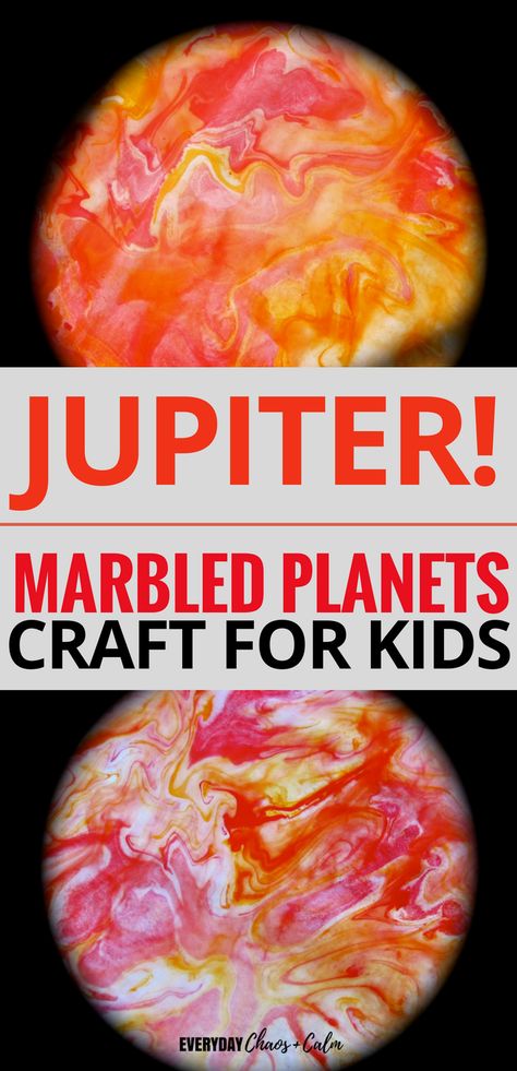 Art for Kids: Make cool looking marbled planets using starch and paint! A fun way to learn about planets and what they look like. Planets Arts And Crafts, Planet Art For Kids, Paint Planets, Painting Planets, Mercury Planet Craft Preschool, Diy Jupiter Planet Project, Planet Crafts For Kids, Mars Art, Planet Art Projects For Kids