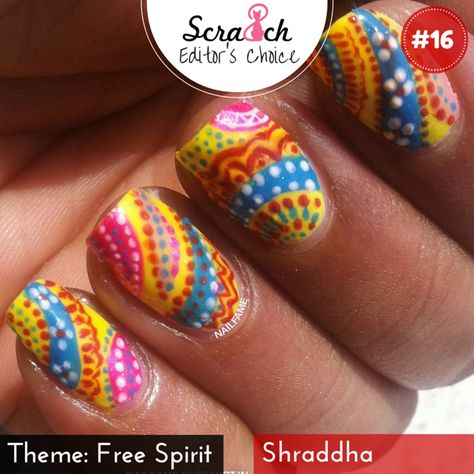 Congratulations, Shraddha @Nailfaaame! Your entry has been accepted for the Free Spirit Challenge. #scra2chchallenge Easy Nail Polish Designs, Trendy Nail Art Designs, Polish Ideas, Simple Nail Art Designs, Beauty Tricks, Latest Nail Art, Diy Cosmetics, Nail Polish Designs, Toe Nail Art