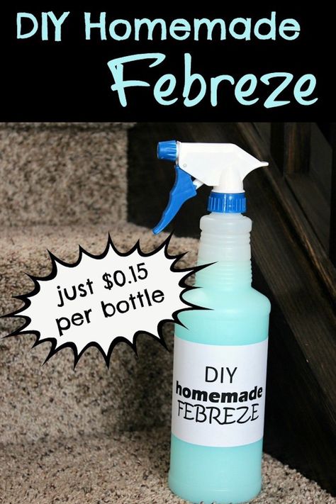 DIY Homemade Febreze Diy Febreze, Homemade Febreze, Toilet Bowl Cleaner, Homemade Cleaning Products, Safe Cleaning Products, Household Cleaning Tips, Diy Cleaners, Cleaning Recipes, Cleaners Homemade