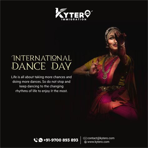 International Dance Day Poster, International Dance Day Quotes, World Dance Day, Bharat Natyam, Happy International Dance Day, Dance Journal, Dance Invitation, International Dance Day, Dance Of India