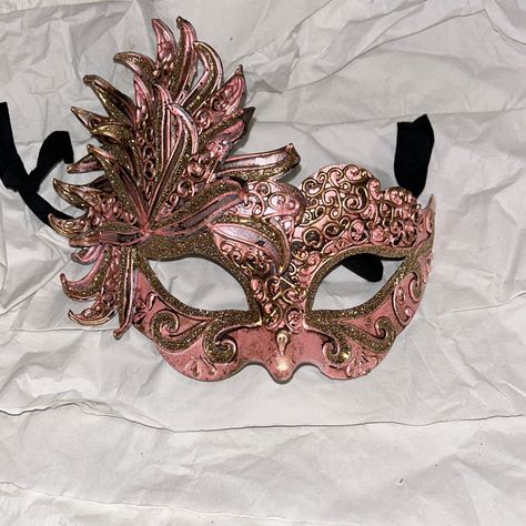 Authentic Masquerade Mask. Authentic Venetian Mask. Handmade And Hand Painted In Italy. Brand Is Balo Coloc. Brand New. Masquerade Mask Bunny, Pink And Black Masquerade Mask, Rose Gold Masquerade Mask, Ornate Masquerade Mask, Mascarade Costume Halloween Masquerade, Brown Masquerade Mask, Fantasy Masquerade Mask, Masquerade Mask Ideas, Mascarade Costume