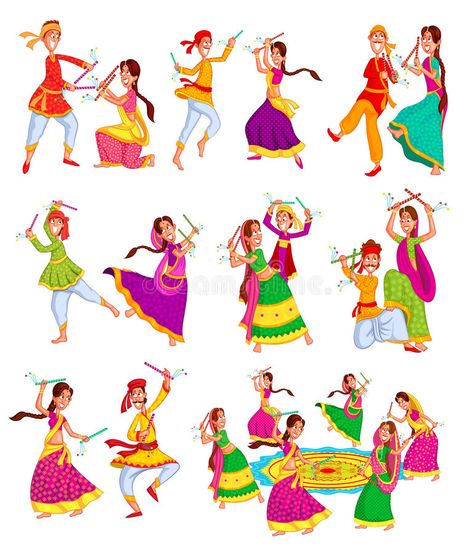 Couple performing Dandiya. And dancing garba in vector #Sponsored , #Ad, #Sponsored, #performing, #vector, #garba, #Couple Paper Snowflake Designs, Navratri Wallpaper, Kalam Kari, Phad Painting, Musical Instruments Drawing, Drawing Pics, Festival Wishes, Dance Paintings, Navratri Images