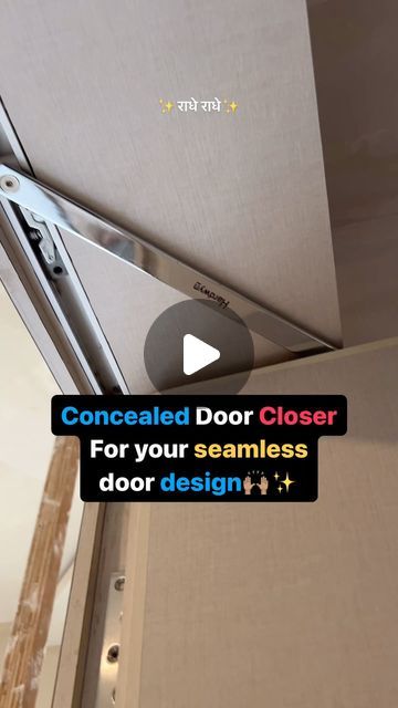 Heim Interior Design on Instagram: "Concealed soft Door Closer for you seamless door design.  Follow @heiminteriordesigns for more helpful interior videos  #interiordesign #softclose #doordesign #doordecor #interiordetailing #igreach #explorepage #igtrend" Concealed Door Design, Seamless Door, Interior Videos, Concealed Door, Door Closers, Door Closer, Closed Doors, Door Window, Door Design