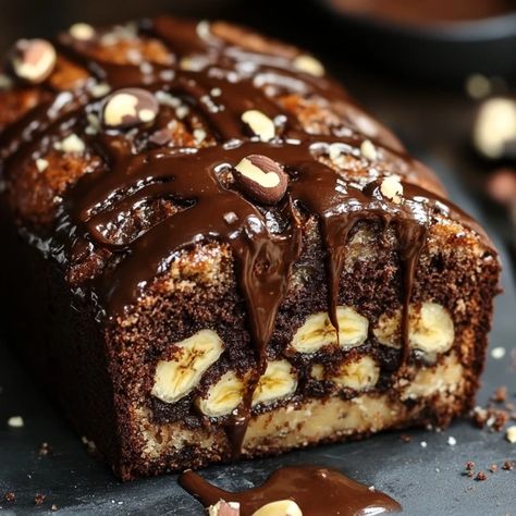 Decadent Chocolate Hazelnut-Stuffed Banana Bread Recipe Hazelnut Bread, German Bread, Experience Life, Ripe Bananas, Banana Bread Recipe, Sweet Moments, Banana Recipes, Decadent Chocolate, Chocolate Hazelnut