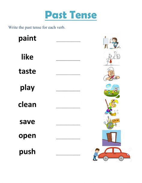 Past tenses online worksheet for 1st. You can do the exercises online or download the worksheet as pdf. Worksheet For Tenses, Past Tense Worksheet For Grade 1, Simple Past Tense Worksheet, English Past Tense, English Liveworksheet, Games For Grade 1, Past Tenses, Tense Worksheet, Past Tense Worksheet