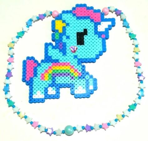 SugarPopParty on Instagram: “🌈💖 Shop link in bio . . . . . #tokidoki #unicorno ##pastel #rainbow #unicorns #stars #kawaiijewelry #kawaii #fairykei #decorakei…” Pastel Perler Beads, Rainbow Perler Beads, Kandi Kid Outfit, Cross Stitch Bracelet, Perler Wall, Craft Gifts Ideas, Fuse Bead Ideas, Scene Kandi, Decora Fashion