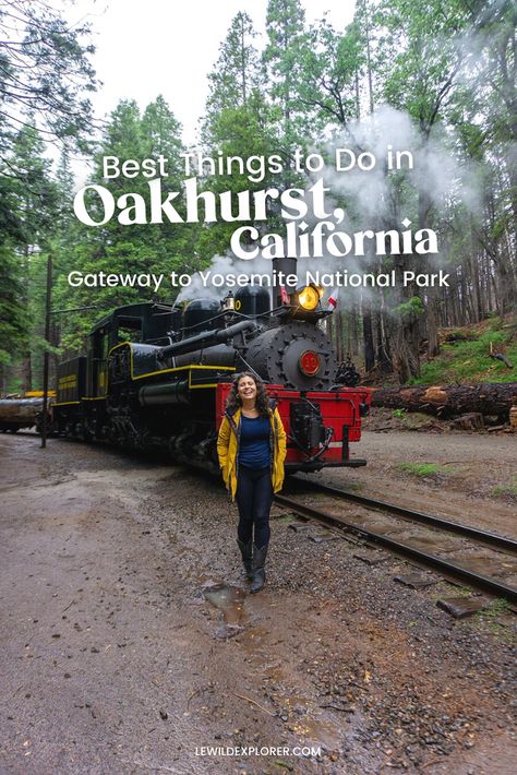 Best Things to Do in Oakhurst | Best Things to Do Near Yosemite National Park | If you’re heading to Yosemite National Park and looking for fun things to do in the area check out Oakhurst, California. Oakhurst is the ideal base for outdoor enthusiasts and nature lovers seeking a blend of adventure and relaxation. Whether you want to sip wine in Madera County, or looking for a fun lake adventure, this vibrant town has something for everyone. Discover the best things to do in Oakhurst, CA! Oakhurst California, Yosemite Trip, California Hikes, Camping Spots, Road Trip Fun, Explore Travel, Yosemite National, California Travel, Yosemite National Park