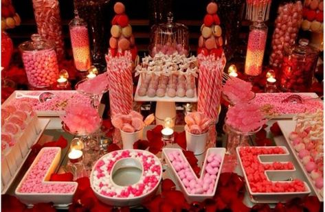 Candy bar heaven Red Candy Buffet, Candy Table Ideas, Wedding Candy Table, Candy Buffet Ideas, Candy Bar Ideas, Wedding Candy Bar, Candy Buffet Tables, Candy Tables, Candy Bar Wedding