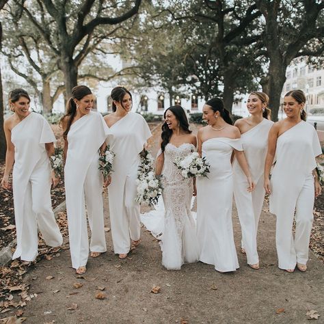 From gorgeous colors and prints to modern silhouettes, we've researched the best bridesmaid jumpsuits for every type of wedding, season, and budget. Bouquet Alternatives, Bridesmaid Bouquet Alternatives, Candlelit Wedding, Bridesmaids Jumpsuits, Unique Bridesmaid, Bridal Jumpsuit, Bridesmaid Outfit, Wedding Celebration, Casual Wedding