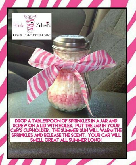 Diy Car Freshener, Air Freshener Ideas, Pink Zebra Display, Diy Car Air Freshener, Pink Zebra Candles, Pink Zebra Sprinkles Business, Pink Zebra Party, Pink Zebra Consultant, Pink Zebra Recipes