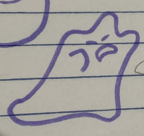 Ditto Drawing, Ghost Pokemon Aesthetic, Ghost Type Pokemon Tattoo, Ditto Mimikyu, Pokemon Ditto Art, Ghost Pokemon, Pokemon Sketch, Little Doodles, Pokemon Funny