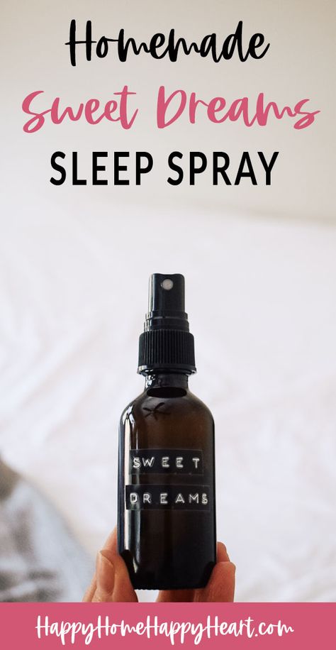 Looking for all natural sleep remedies? Check out this all natural homemade sleep spray. This diy essential oil sleep spray is amazing! Just spray a few spritz on to your pillow for a good night's sleep. #SleepTips #DIY #EssentialOils #NaturalLliving #ToxinFree Sleep Pillow Spray, Sleeping Essential Oil Blends, Relaxing Essential Oils, Sleep Spray, Oils For Sleep, Essential Oil Spray, Pillow Mist, Diy Essentials, Essential Oils For Sleep