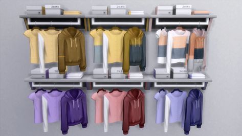 Pihe89 — The Sims 4 - Clothes Rack CC Download (SFS) Sims 4 Designer, Mm Furniture, Sims4 House, Sims 4 Cheats, Closet Solutions, Sims Inspiration, Sims 4 Blog, Sims Clothes, Sims 4 Bedroom