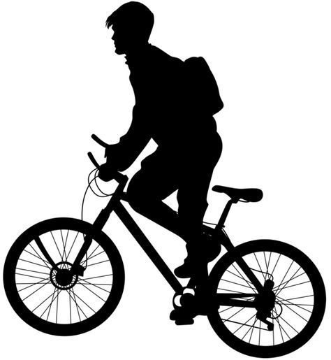 Biker With Helmet, Male Biker, Bicycle Clipart, Sports Day Poster, Bicycle Silhouette, Bike Silhouette, Bicycle Tattoo, Riding Bicycle, Life Drawing Classes