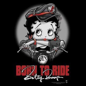 Biker Betty Boop | Born To Ride with Betty Boop logo - Greyscale picture of Biker Betty ... Biker Betty Boop, Betty Boop Tattoos, Betty Boop T Shirt, Betty Boop Quotes, Born To Ride, Animated Cartoon Characters, Black Betty Boop, Betty Boop Art, Betty Boop Cartoon