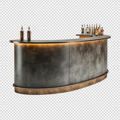 Bar counter isolated on transparent back... | Premium Psd #Freepik #psd #table #interior #sofa #furniture Table Png, Bar Background, Bar Counter Design, Flower Garden Plans, Bar Stand, Bar Stock, Bar Shelf, Luxury Bar, Blue Bar